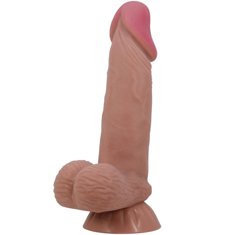 PRETTY LOVE - SLIDING SKIN SERIES DILDO REALÍSTICO CON VENTOSA PIEL DESLIZANTE MORENO 19.4 CM - Imagen 2