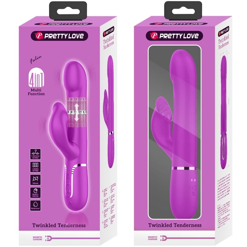 PRETTY LOVE - VIBRADOR RABBIT PERLAS VIOLETA - Imagen 10
