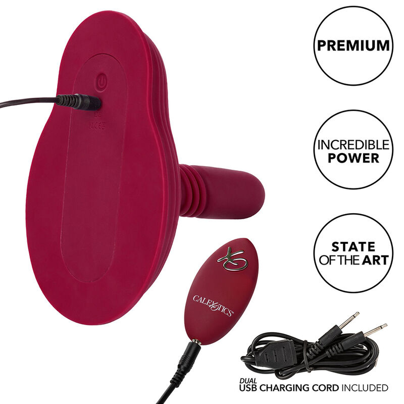 CALEXOTICS - RIDER MASAJEADOR DOBLE MOTOR CONTROL REMOTO ROJO - Imagen 17