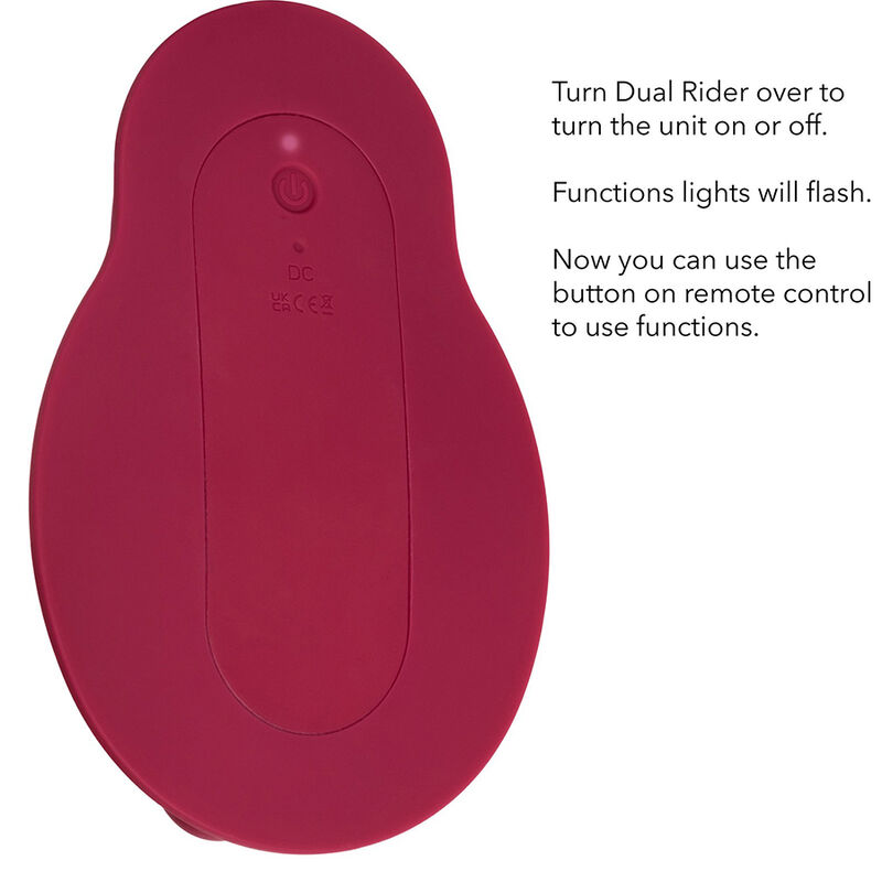 CALEXOTICS - RIDER MASAJEADOR DOBLE MOTOR CONTROL REMOTO ROJO - Imagen 5