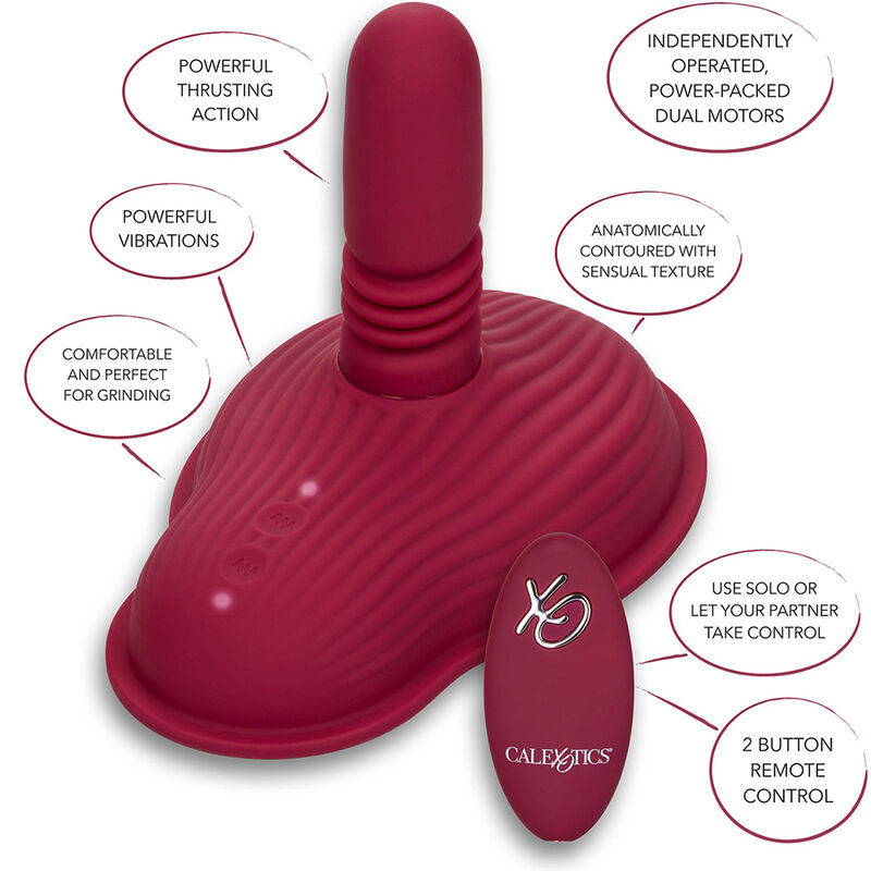 CALEXOTICS - RIDER MASAJEADOR DOBLE MOTOR CONTROL REMOTO ROJO - Imagen 4