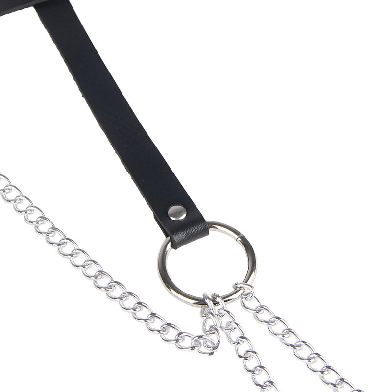 SUBBLIME - CINTURON DE CADENAS ANILLAS CUERO NEGRO TALLA ÚNICA - Imagen 11