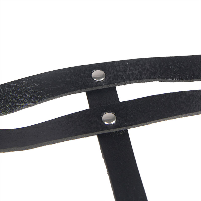 SUBBLIME - CINTURON DE CADENAS ANILLAS CUERO NEGRO TALLA ÚNICA - Imagen 9