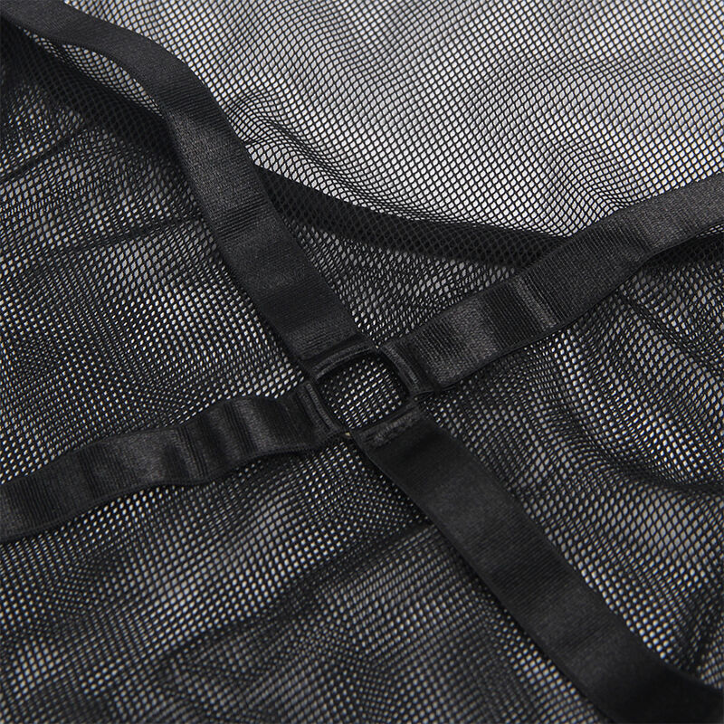 SUBBLIME - VESTIDO TRANSPARENTE CUELLO HALTER NEGRO L/XL - Imagen 7