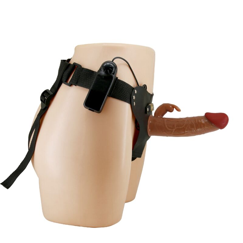 PRETTY LOVE - MARION HARNESS BRIEFS UNIVERSAL CON DILDO VIBRACIÓN 19 CM MULATO - Imagen 3