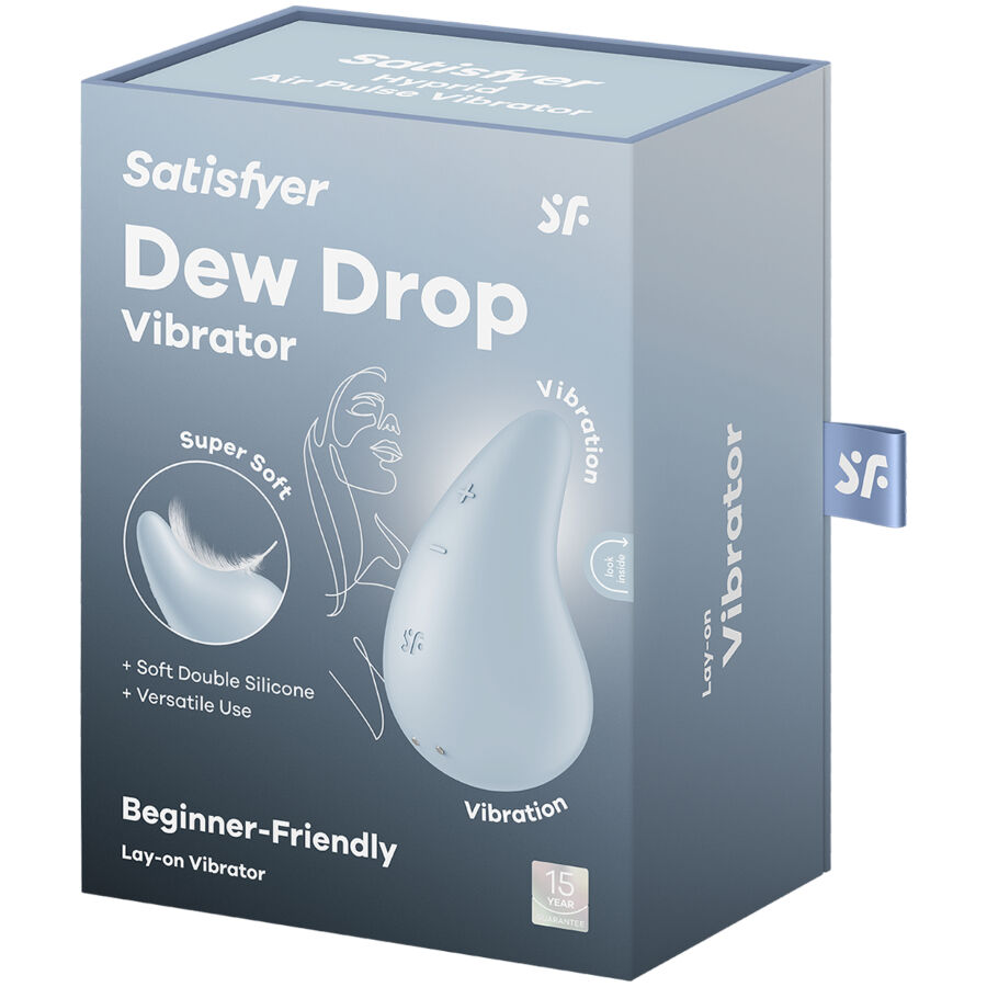 SATISFYER - DEW DROP VIBRADOR LAY-ON AZUL - Imagen 5
