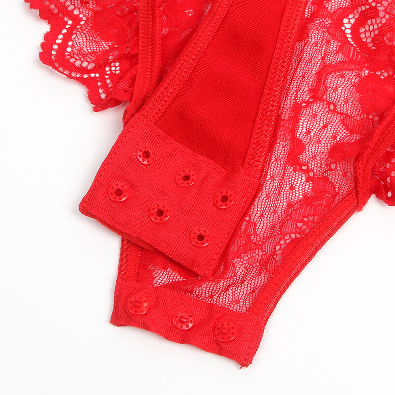 SUBBLIME - TEDDY CON LIGA DETALLE ENCAJE Y TIRAS ROJO S/M - Imagen 8