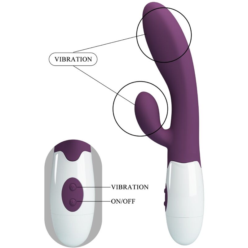 PRETTY LOVE - ALVIS VIBRADOR RABBIT & PUNTO G MORADO - Imagen 3