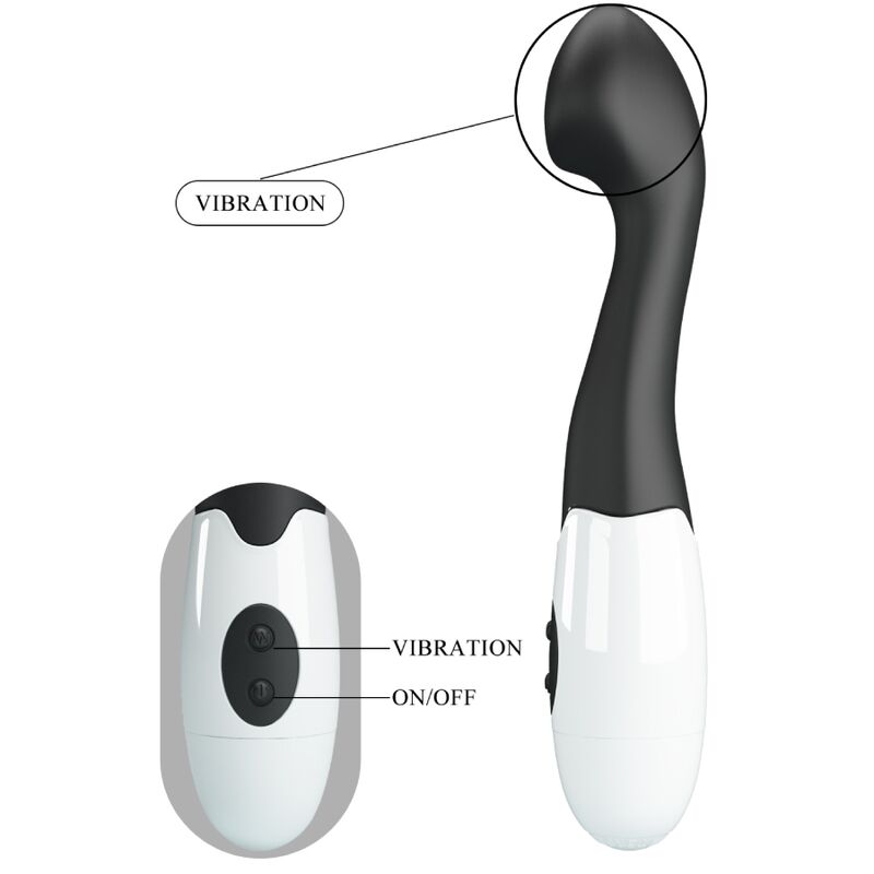 PRETTY LOVE - CHARLES VIBRADOR PUNTO G 30 MODOS NEGRO - Imagen 4