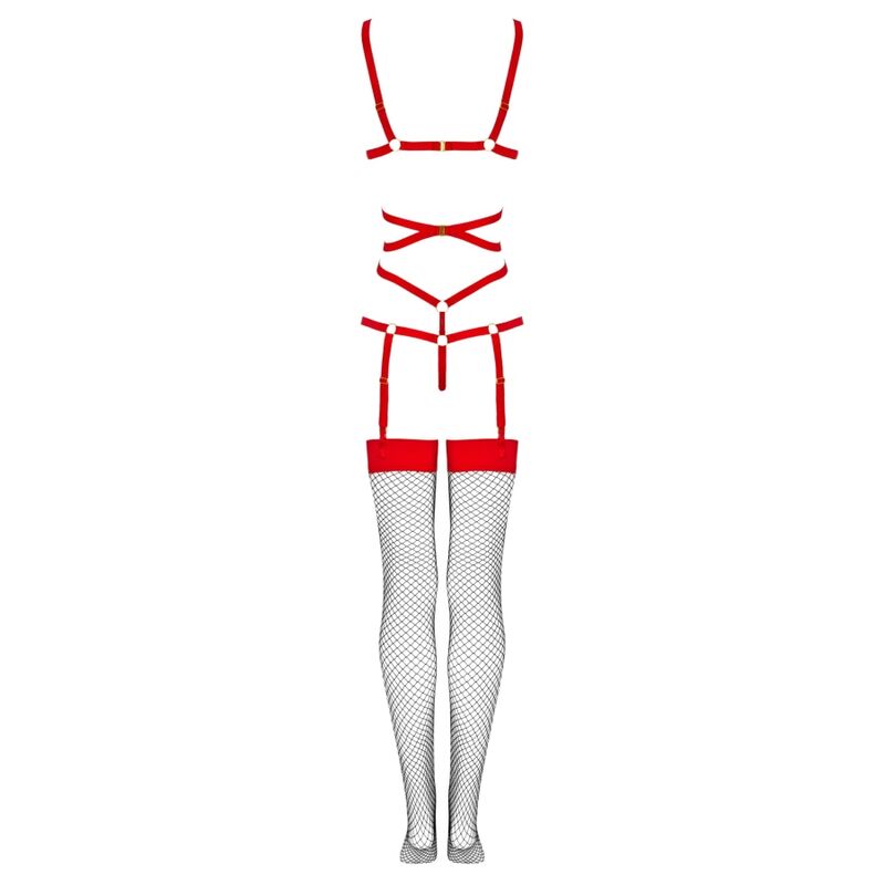 LIVCO CORSETTI FASHION - THIARA LC 20213 SET BODY + MEDIAS ROJA S/M - Imagen 5