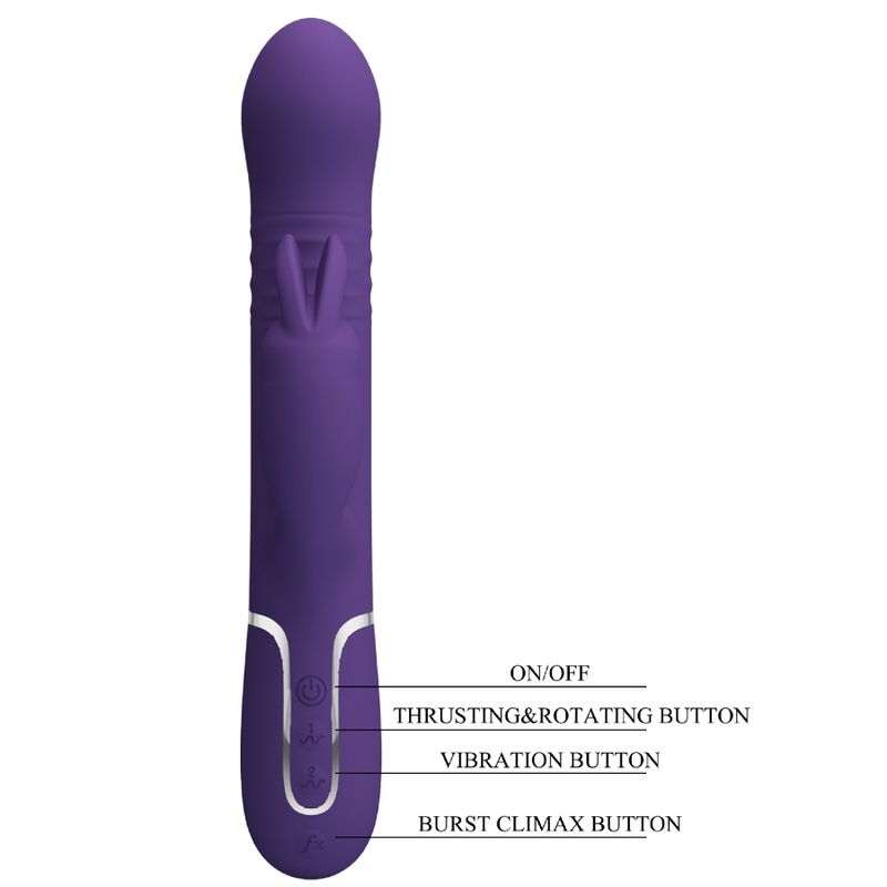 PRETTY LOVE - COALE VIBRADOR RABBIT 4 EN 1 MORADO - Imagen 7