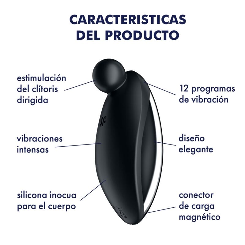 SATISFYER - SPOT ON 2 VIBRADOR LAY-ON NEGRO - Imagen 4