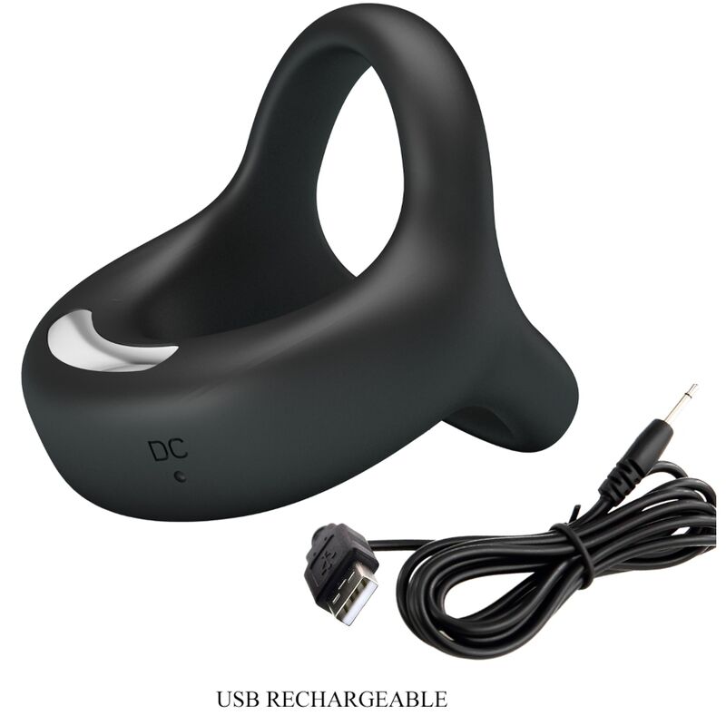 PRETTY LOVE - ELLIOTT ANILLO VIBRADOR NEGRO - Imagen 6