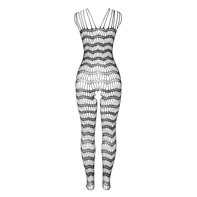 SUBBLIME - 951696 BODYSTOCKING CROTCHLESS DE REJILLA CON TIRAS EN HOMBROS NEGRO TALLA ÚNICA - Imagen 5