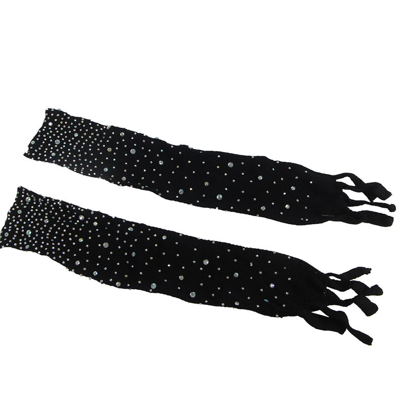 SUBBLIME - 952174 BODYSTOCKING DE REJILLA CON GUANTES Y DIAMANTES NEGRO TALLA ÚNICA - Imagen 5