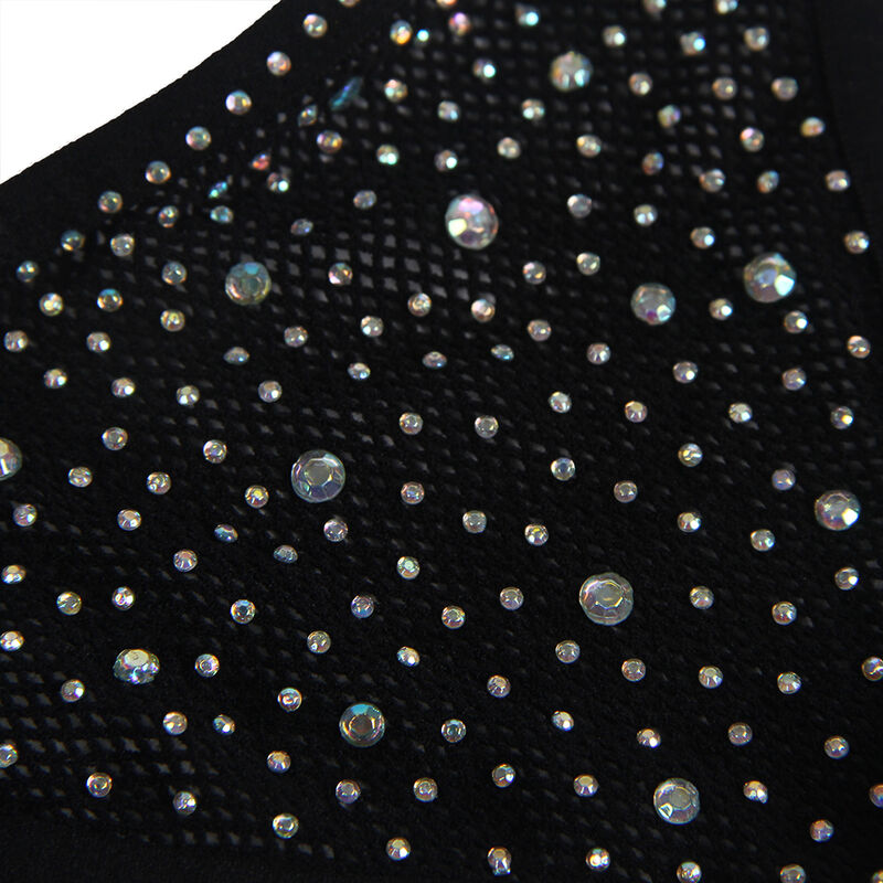 SUBBLIME - 952174 BODYSTOCKING DE REJILLA CON GUANTES Y DIAMANTES NEGRO TALLA ÚNICA - Imagen 9