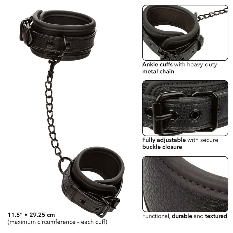 CALEXOTICS - NOCTURNAL ESPOSAS DE TOBILLO CUERO AJUSTABLE NEGRO - Imagen 6