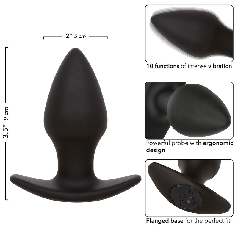 CALEXOTICS - ROCK BOTTOM PERFECT PLUG ANAL 10 VIBRACIONES SILICONA NEGRO - Imagen 7