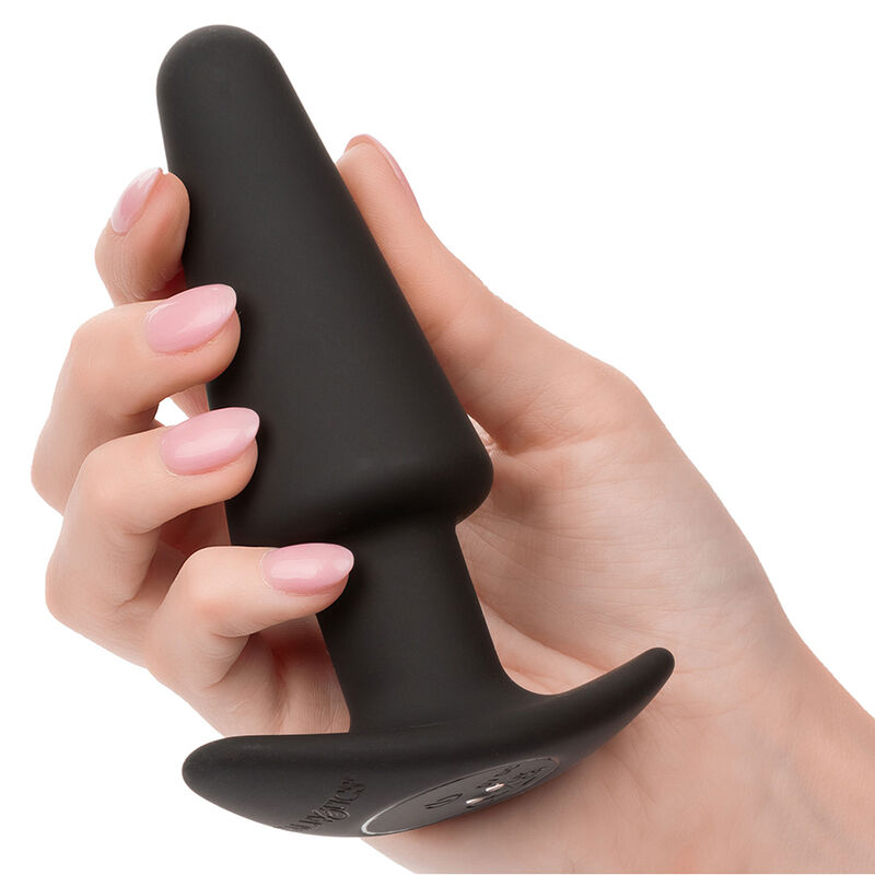 CALEXOTICS - ROCK BOTTOM PLUG ANAL CÓNICO 10 VIBRACIONES SILICONA NEGRO - Imagen 5
