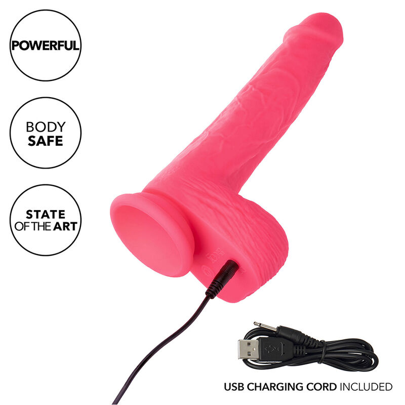 CALEXOTICS - STUDS VIBRADOR REALÍSTICO 10 VIBRACIONES Y ROSA - Imagen 5