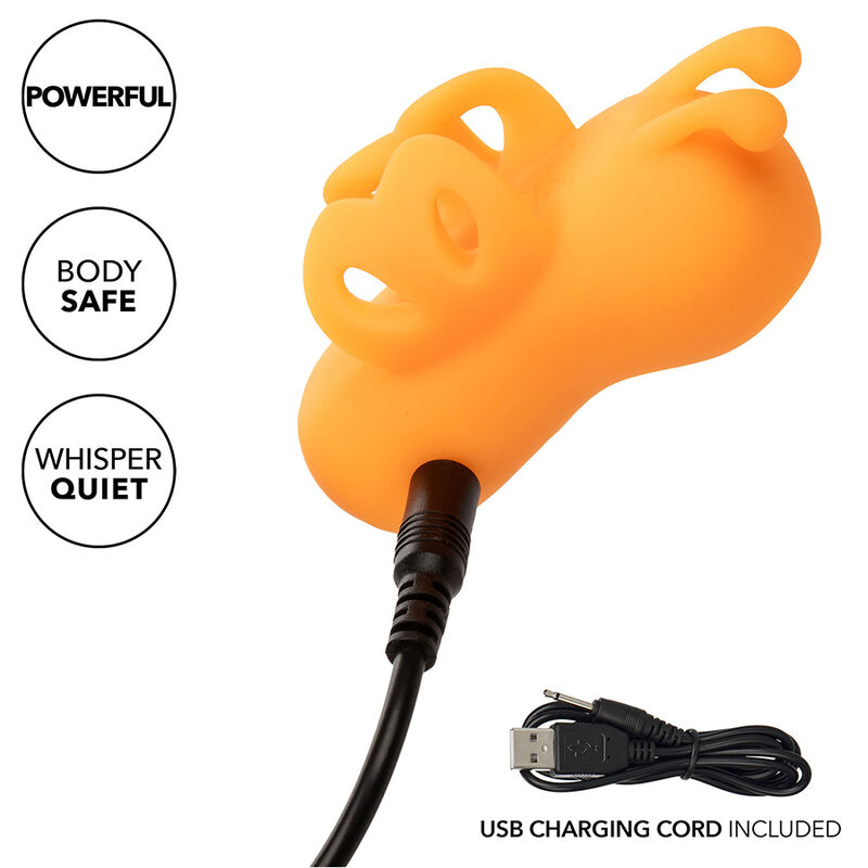 CALEXOTICS - NEON VIBES THE BUZZING VIBE ESTIMULADOR DE DEDO 10 VIBRACIONES NARANJA - Imagen 6