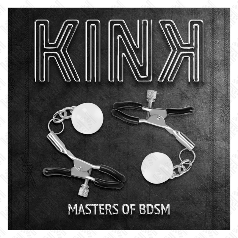 KINK - PINZAS PARA PEZONES PLATEADAS CON COLGANTE DE VIDRIO 6 CM - Imagen 4