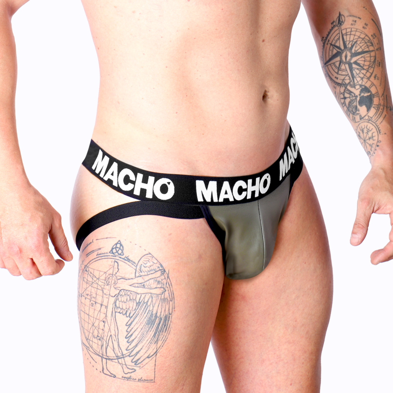MACHO - MX27GR JOCK CUERO GRIS BEIGE S - Imagen 6