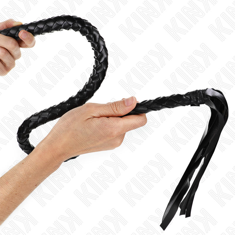 KINK - LÁTIGO DE SERPIENTE CON ANILLO DE MANO NEGRO 65 CM - Image 3