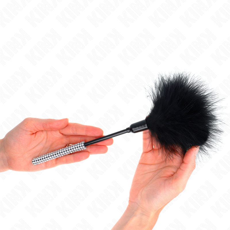 KINK - PLUMAS PARA COSQUILLAS CON MANGO DE DIAMANTES DE IMITACIÓN 27 CM - Imagen 3