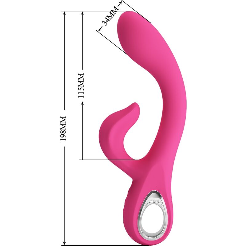 PRETTY LOVE - FRITZ VIBRADOR RABBIT 12 VIBRACIONES ROSA - Image 8