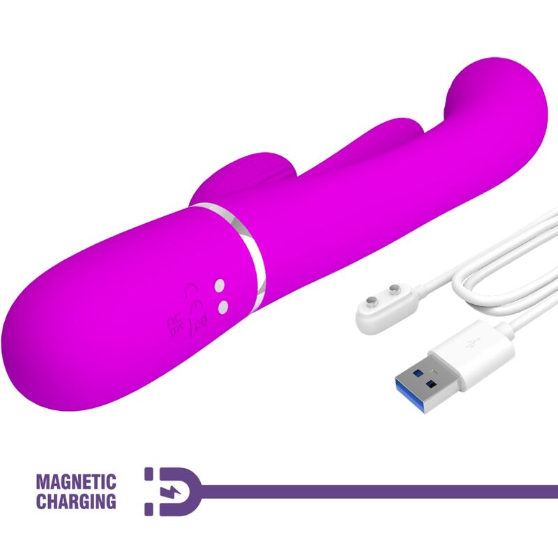 PRETTY LOVE - SHANIA TRIPLE VIBRADOR RABBIT MULTIFUNCIÓN ROSA - Image 3