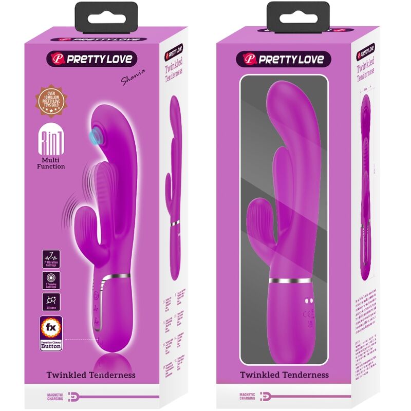 PRETTY LOVE - SHANIA TRIPLE VIBRADOR RABBIT MULTIFUNCIÓN ROSA - Image 6