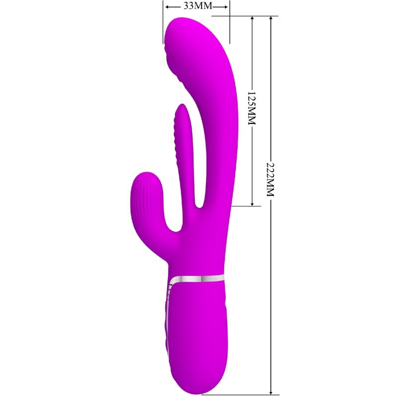 PRETTY LOVE - SHANIA TRIPLE VIBRADOR RABBIT MULTIFUNCIÓN ROSA - Image 7