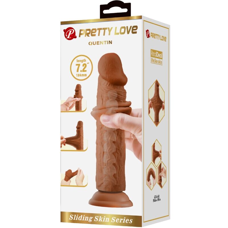 PRETTY LOVE - QUENTIN DILDO REALÍSTICO 18 CM MULATO - Image 5
