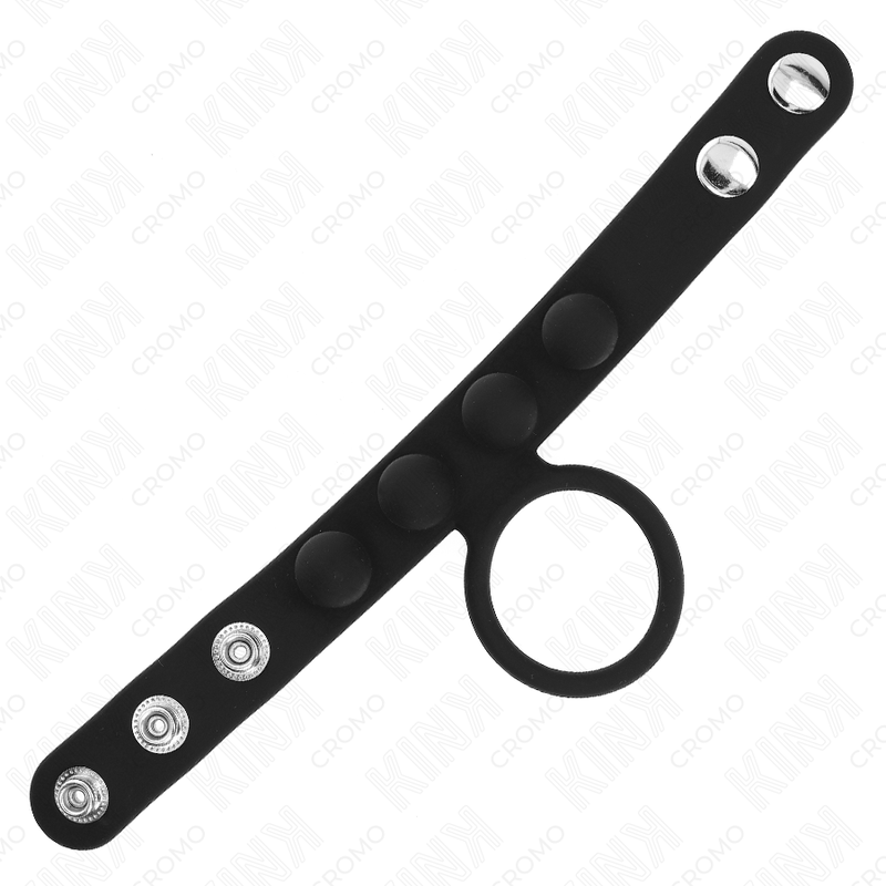 KINK - ANILLO PENE CUERO 3.5 CM CON CIERRE A PRESIÓN 23 X 2 CM - Imagen 4
