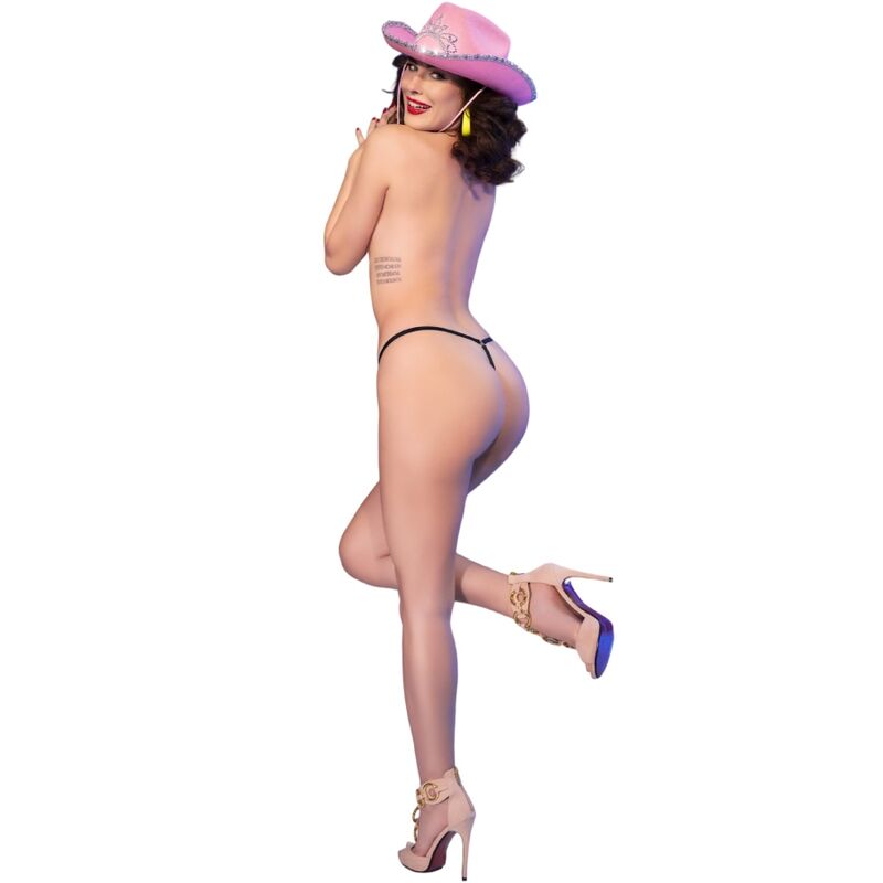 CHILIROSE - CR 4836 TANGA KISS ME NEGRO S/M - Imagen 2