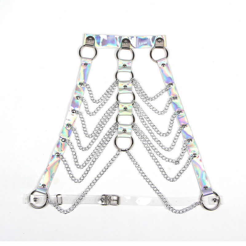 SUBBLIME - 953737 ARNÉS DE PECHO CON ANILLOS Y CADENAS PLATA TALLA ÚNICA - Imagen 10