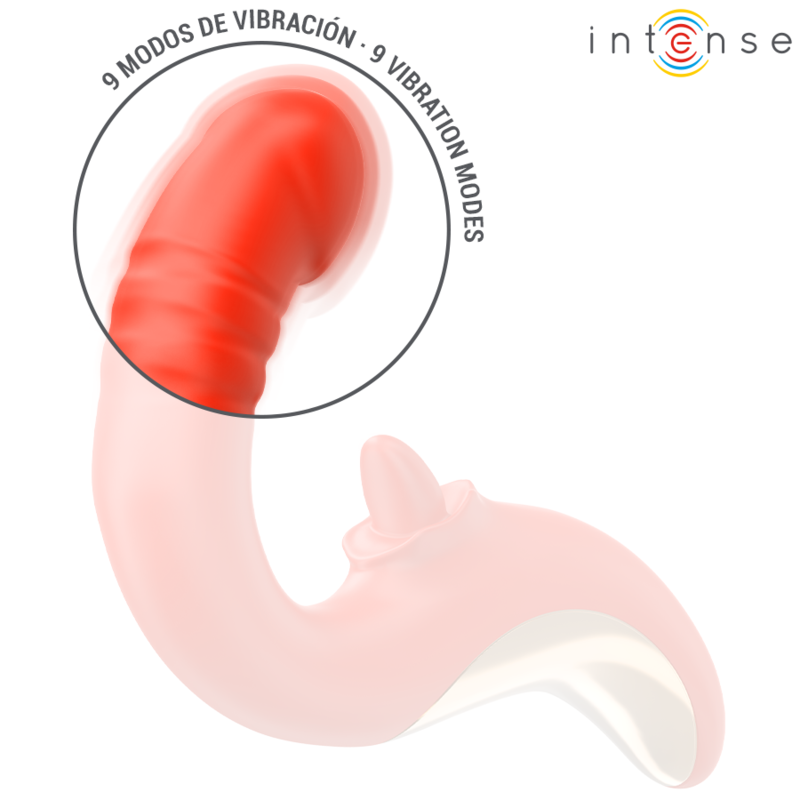 INTENSE - PAULINA VIBRADOR & ESTIMULADOR EN FORMA DE U ROJO - Imagen 4