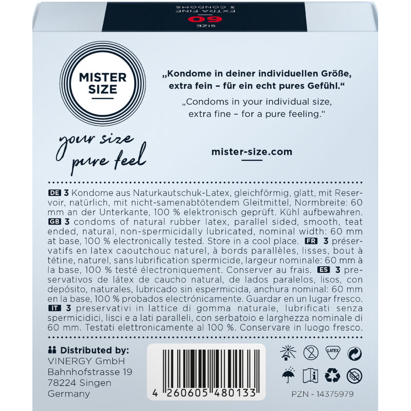 MISTER SIZE - PRESERVATIVOS TALLA XL 60 MM (3 UNIDADES) - Imagen 3