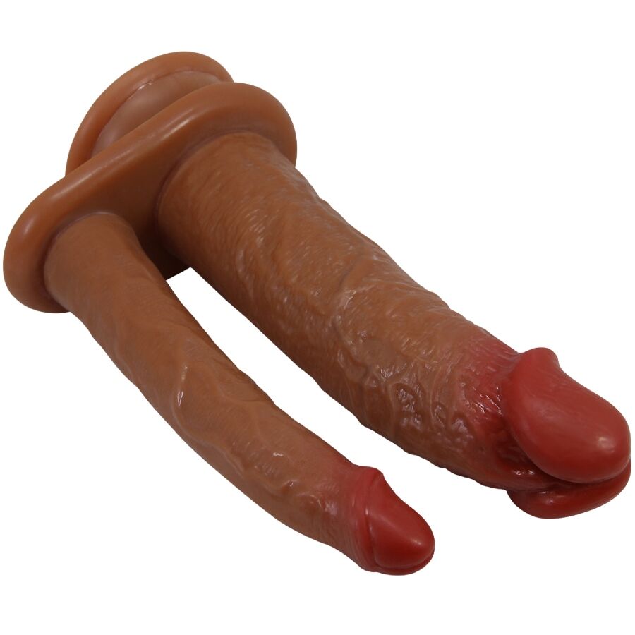 PRETTY LOVE - GORAN DOBLE DILDO REALÍSTICO NATURAL MULATO - Imagen 6