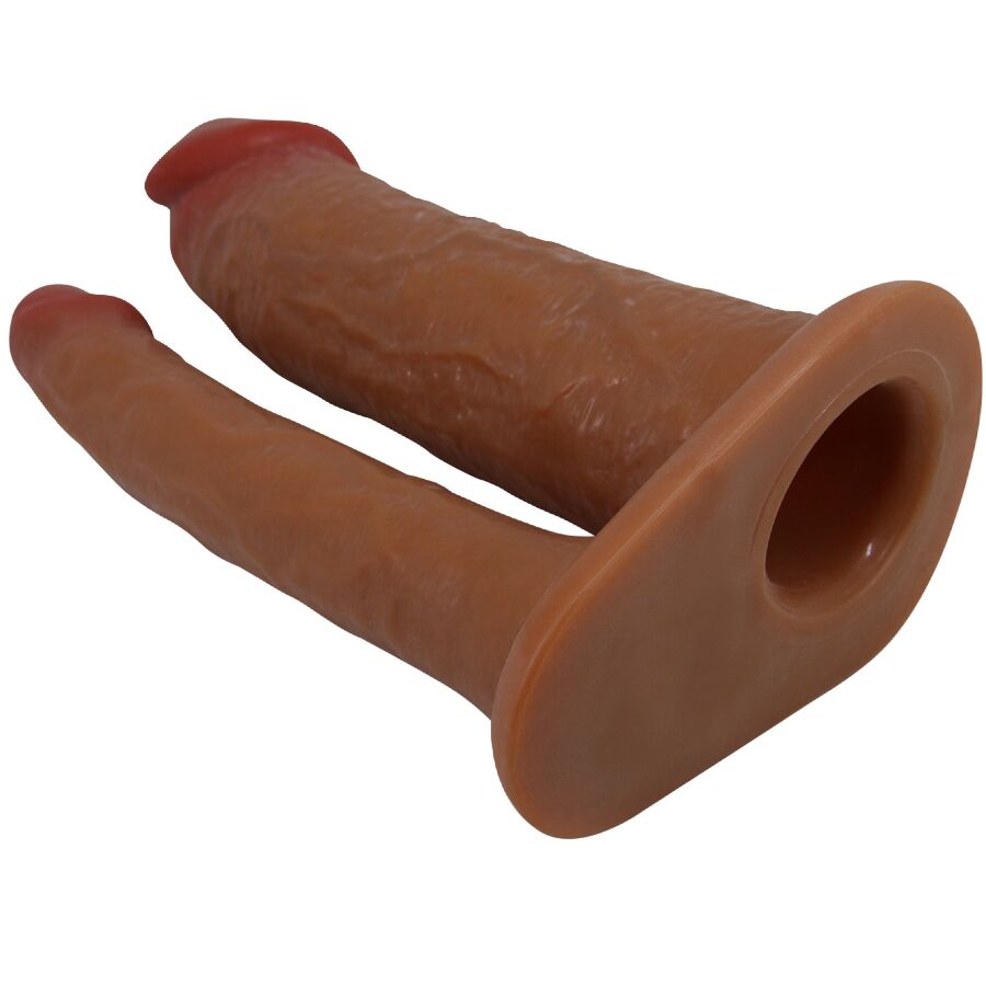 PRETTY LOVE - YAIRON FUNDA PARA PENE DOBLE CON EXTENSIÓN DE 4 CM MULATO - Imagen 2
