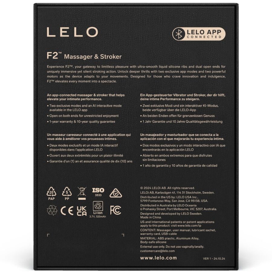 LELO - F2S ™ TEAL MASTURBADOR MASCULINO AZUL - Imagen 8
