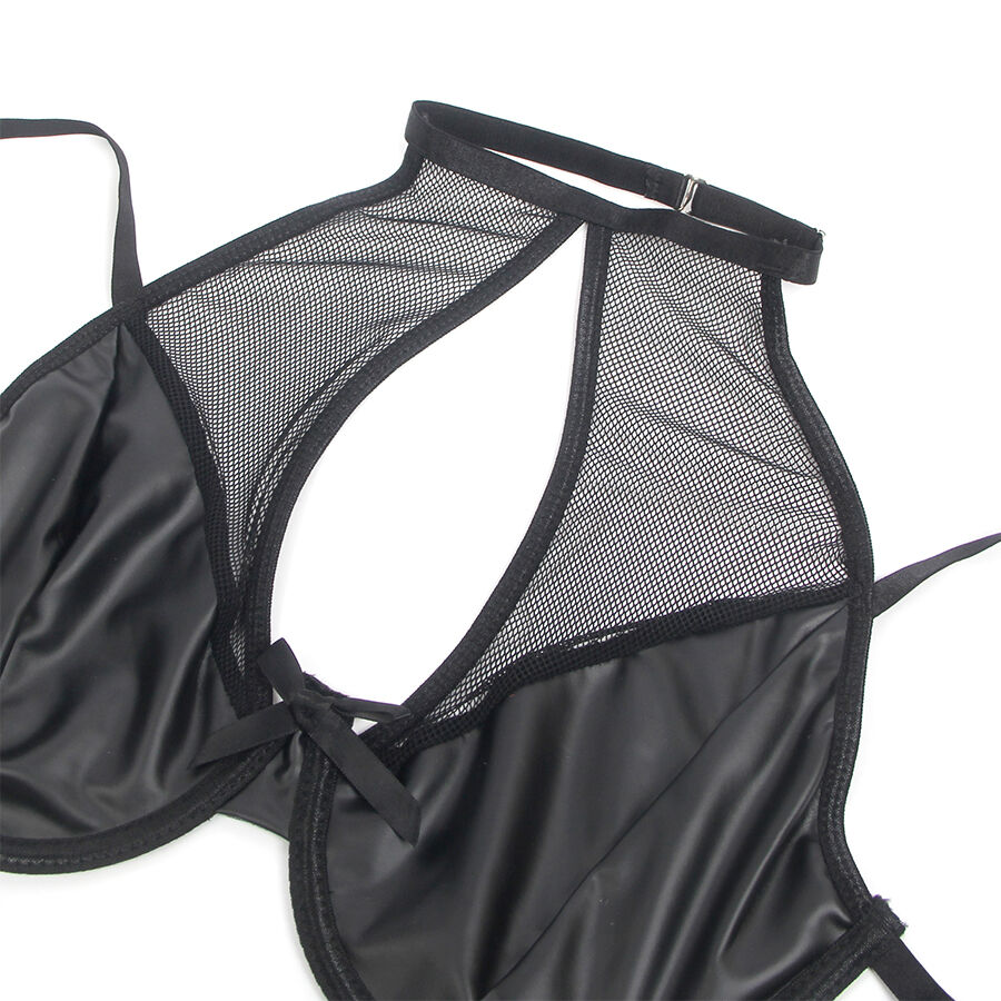 SUBBLIME - 957599 CONJUNTO SUJETADOR Y FALDA DE CUERO NEGRO L/XL - Imagen 5