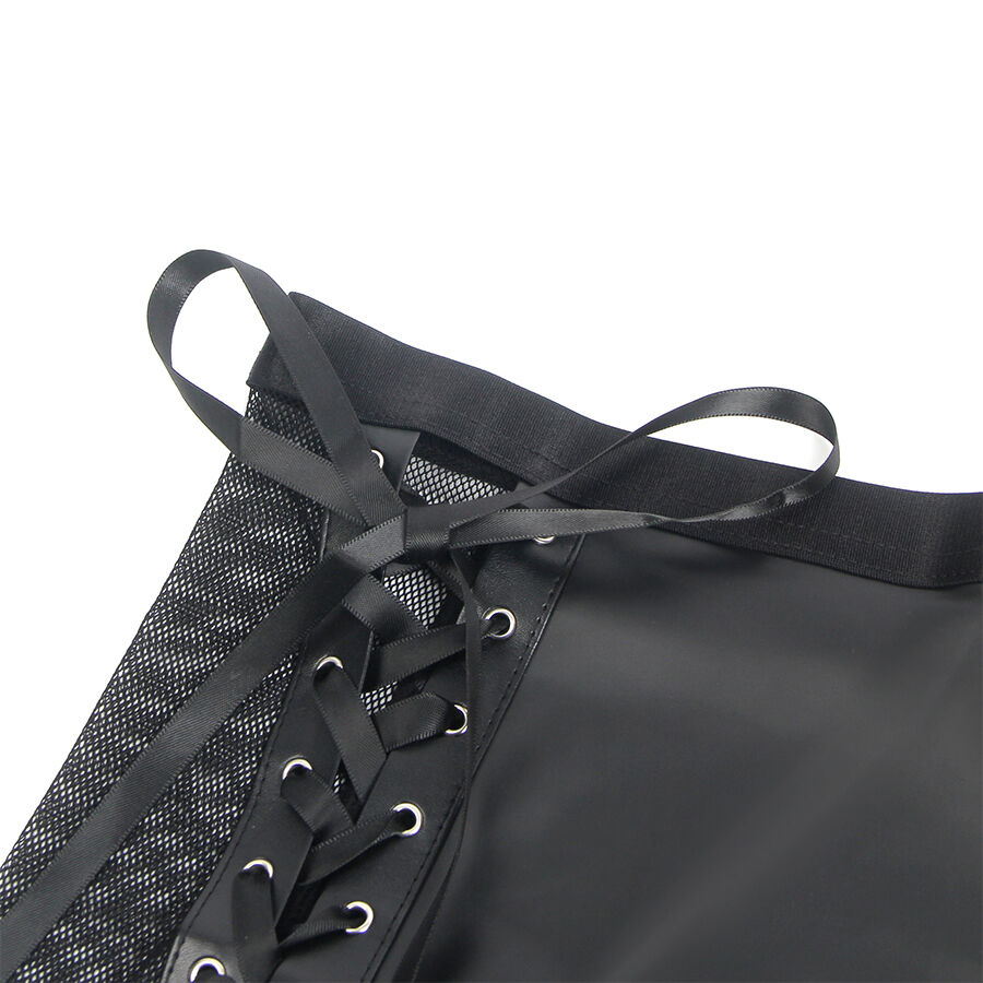 SUBBLIME - 957599 CONJUNTO SUJETADOR Y FALDA DE CUERO NEGRO L/XL - Imagen 6