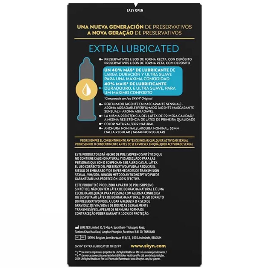 SKYN - PRESERVATIVO EXTRA LUBRICADO 10 UNIDADES - Image 2