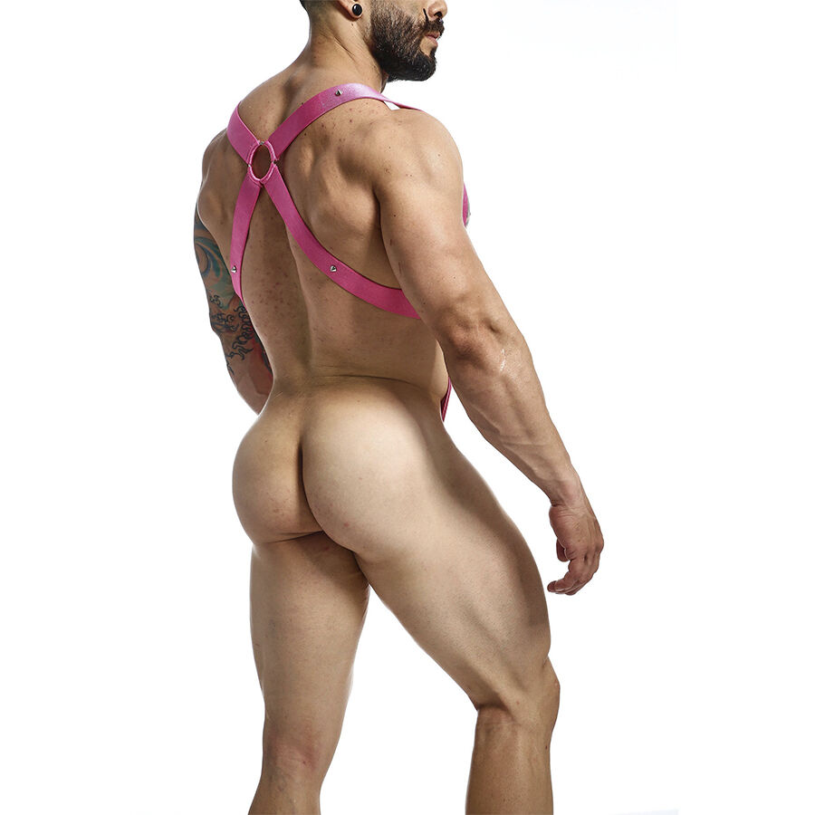 MOB - DNGEON ARNÉS DE ESPALDA CRUZADA ROSA TALLA ÚNICA - Imagen 2
