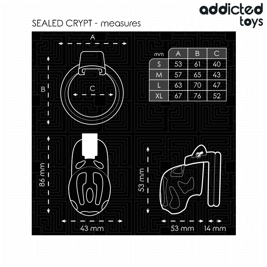 ADDICTED TOYS LOCKED - SEALED CRYPT JAULA PARA PENE 8 CM - Imagen 2
