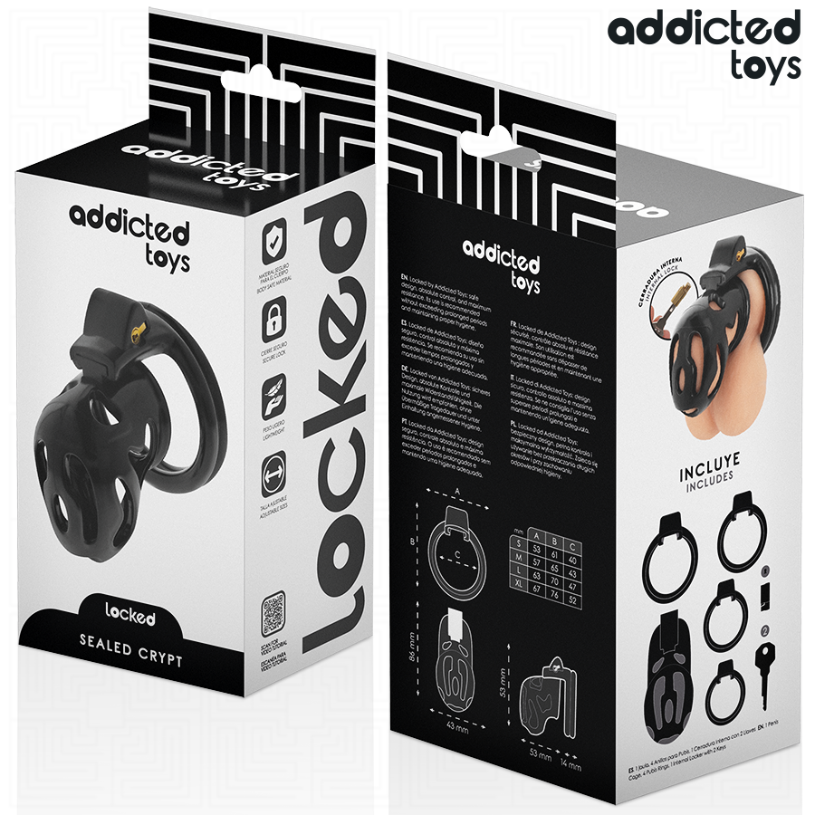 ADDICTED TOYS LOCKED - SEALED CRYPT JAULA PARA PENE 8 CM - Imagen 3