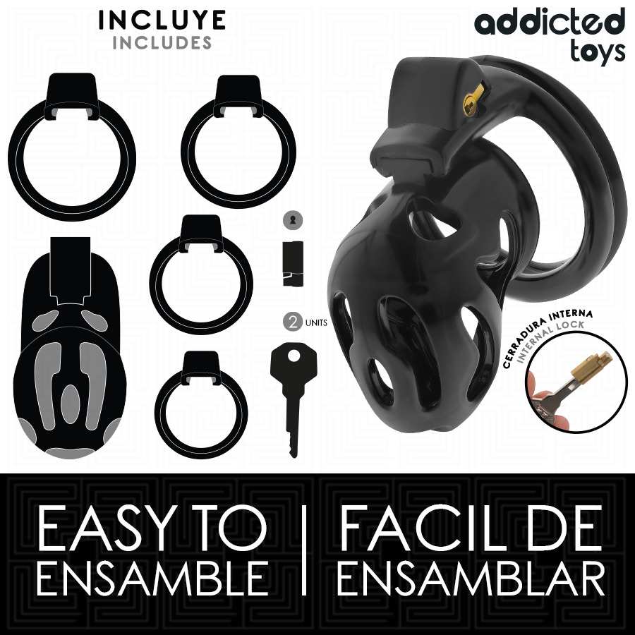 ADDICTED TOYS LOCKED - SEALED CRYPT JAULA PARA PENE 8 CM - Imagen 4
