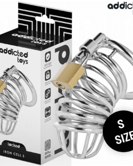 ADDICTED TOYS LOCKED - IRON CELL JAULA PARA PENE DE METAL 4 CM TALLA S